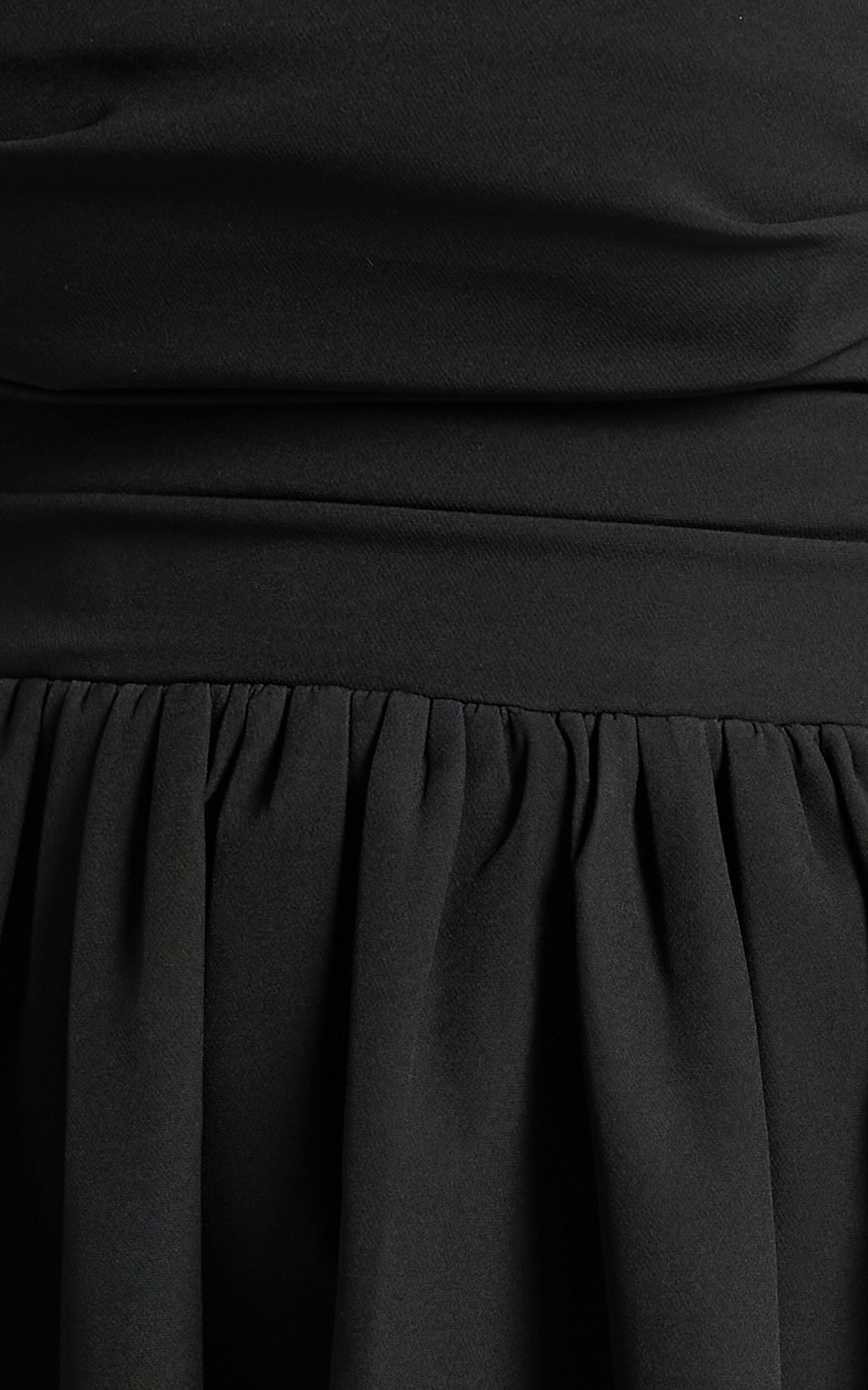 Shaima Mini Dress - Strapless Bubble Hem Dress in Black