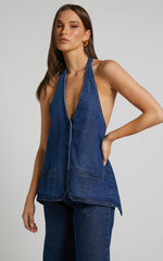 Lioness - Hills Halter in Dark Denim
