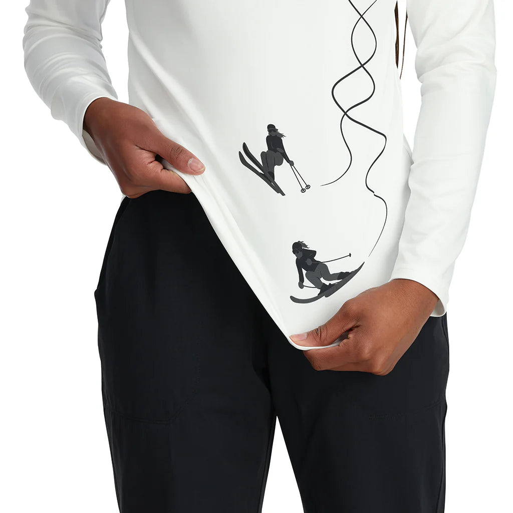 Womens Figure 8 Half Zip - White