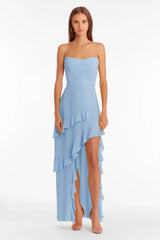 Feature Me Tulle Midi Dress Blue