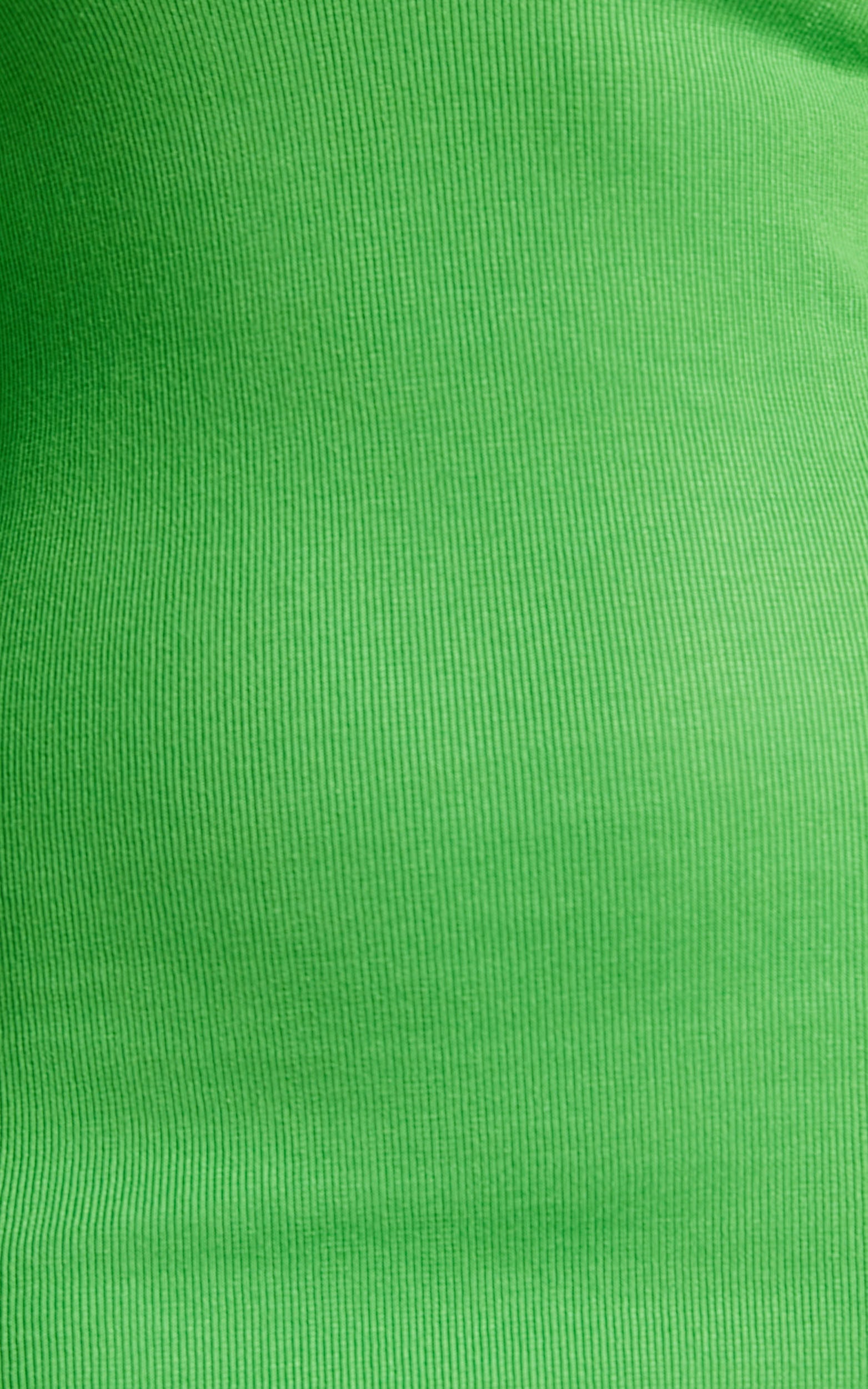 Clymene Midi Dress - Side Cut Out Knit Dress in Lime