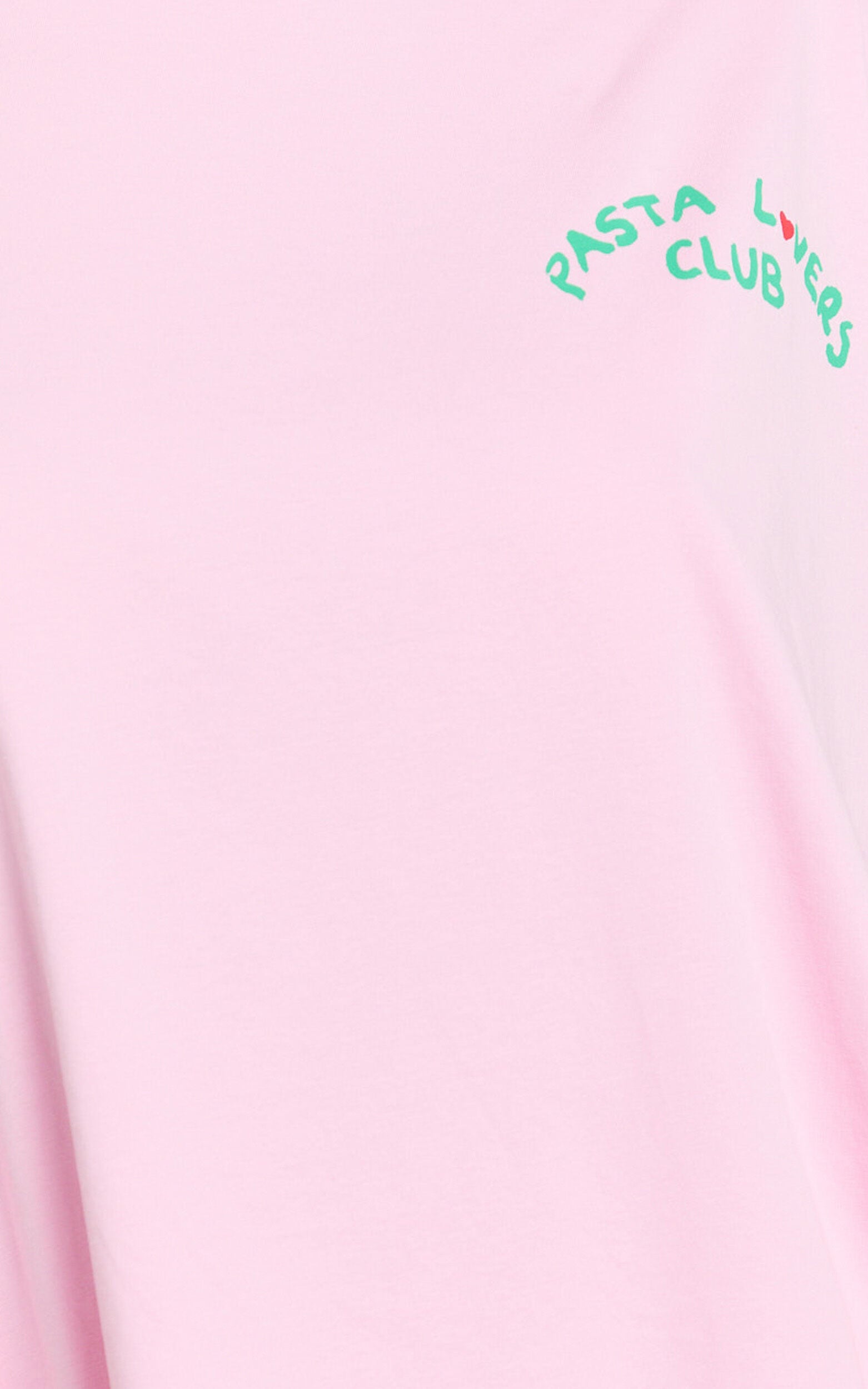 Alda Two Piece Set - Pasta Lovers Club Tee and Striped Pant Set in Pink