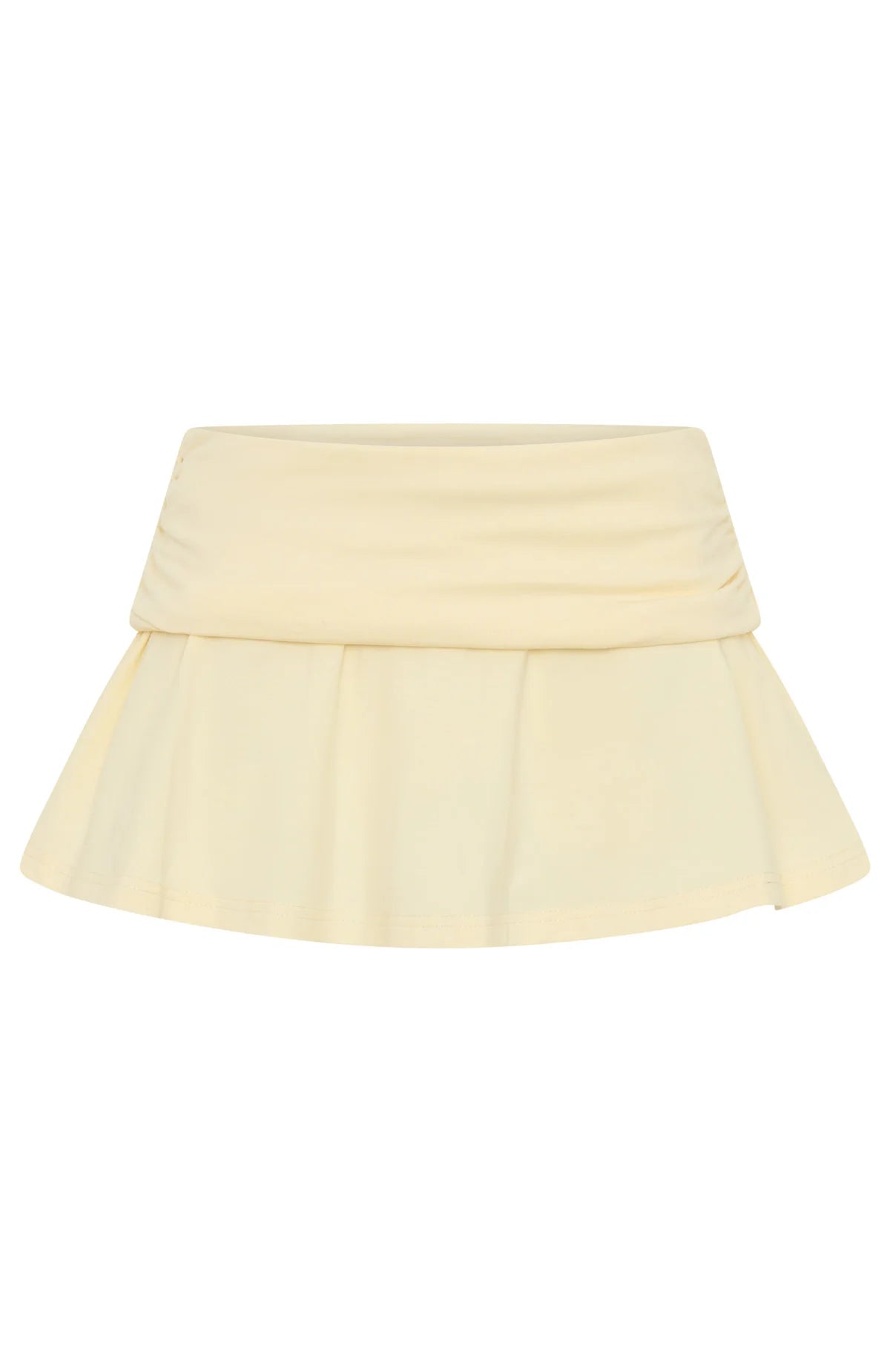 From The Archives Gigi Fold Over Mini Skirt Lemon