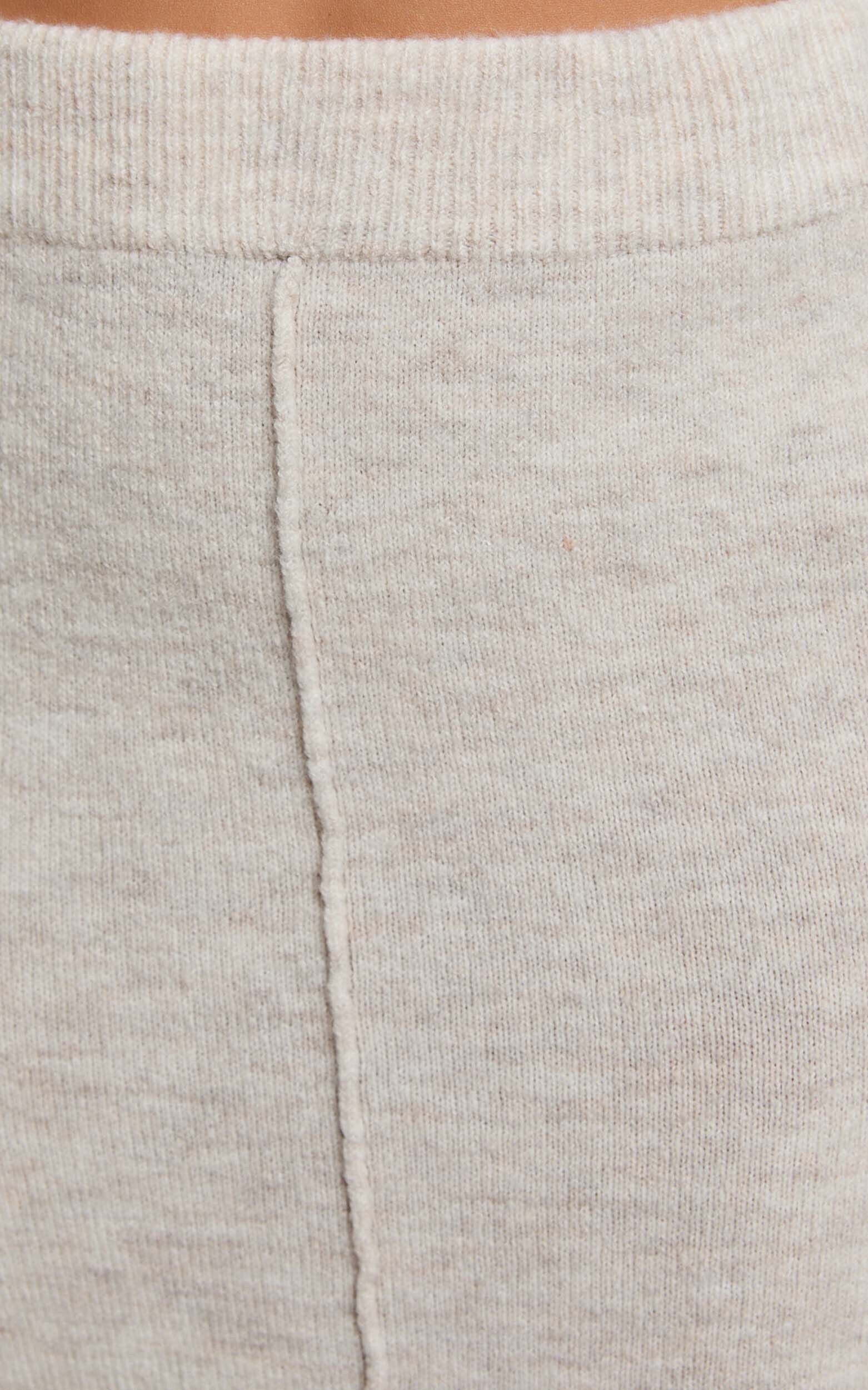 Tessa Maxi Skirt - Knitted Column Maxi Skirt in Stone