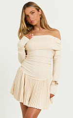Lioness - Field Of Dreams LS Mini Dress in Oatmeal