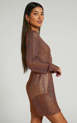 Lioness - Take Me To Rio Mini Dress in Copper