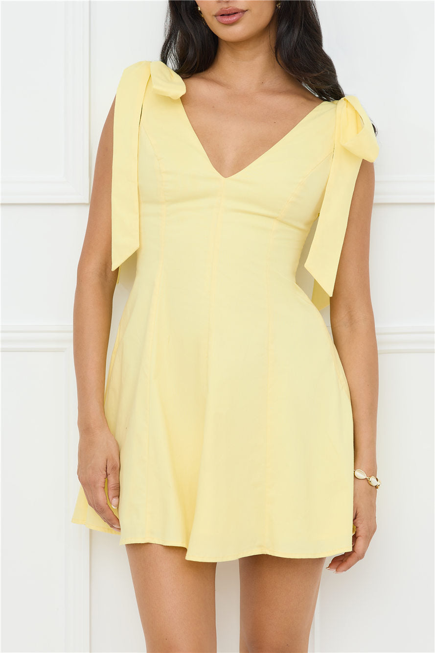 Pretty In Power Mini Dress Yellow