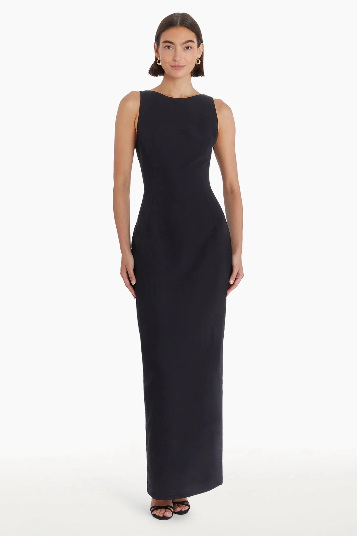 Until The Sun Rises Satin Maxi Dress Black