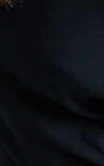 Kamille Top - Asymmetric Side Shoulder Knit Top in Black