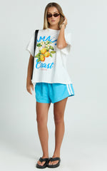 Luna Two Piece Set - Amalfi T-shirt Set in White