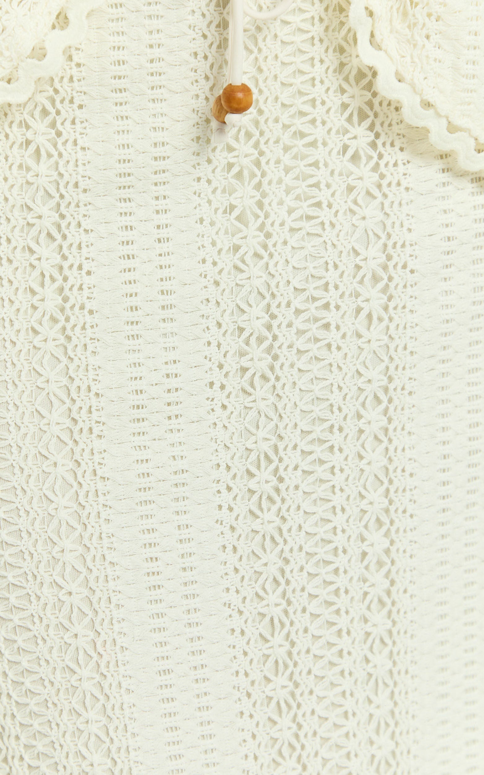 Mercedes Maxi Skirt - Crochet Tie Waist Skirt in Cream