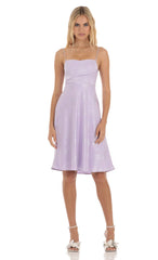 Finnian Jacquard Dress in Lavender