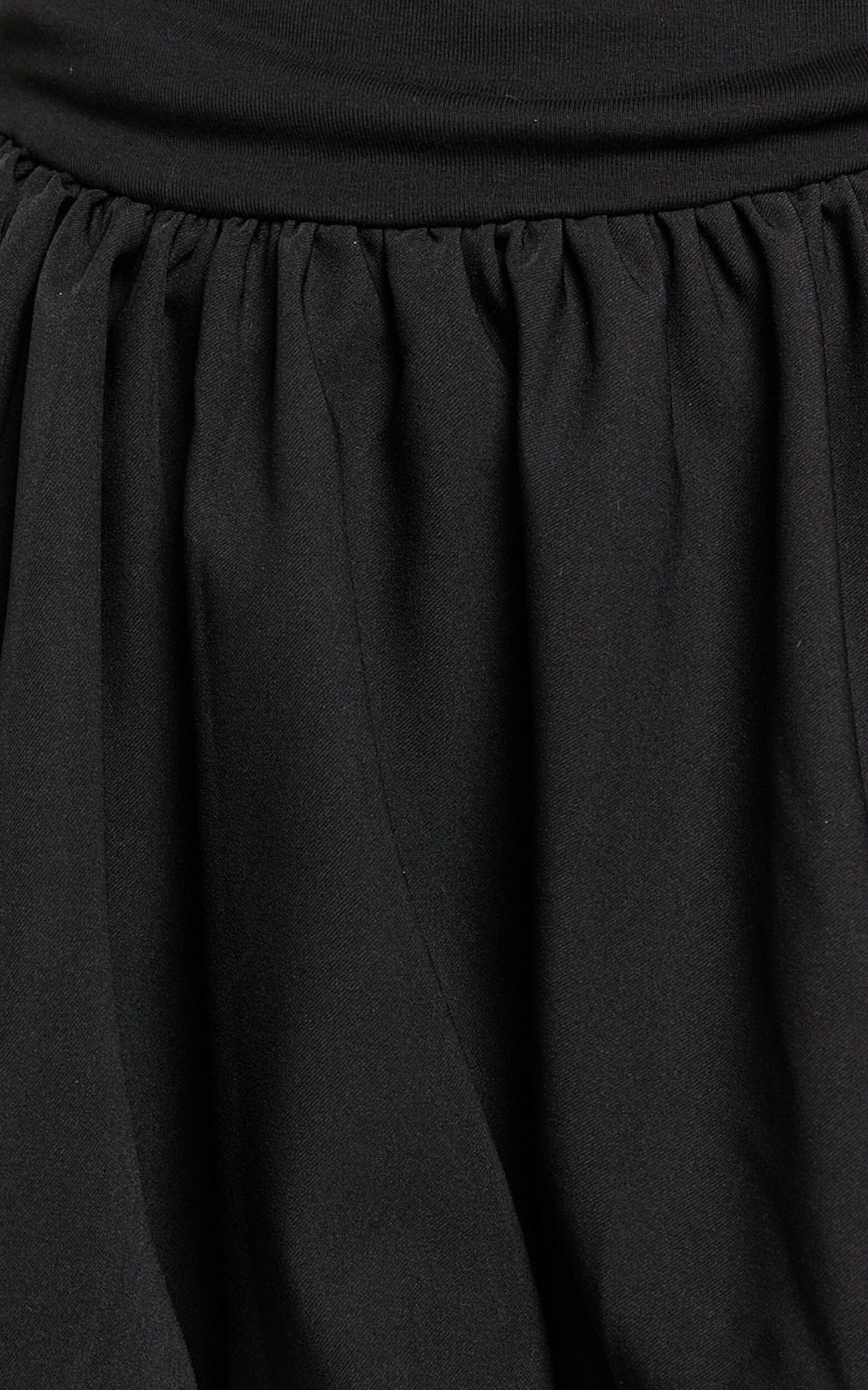 Bridgette Mini Dress - Straight Neck Sleeveless Bubble Hem Dress in Black