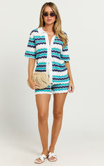 Runaway The Label - Hubert Short in Blue Multi