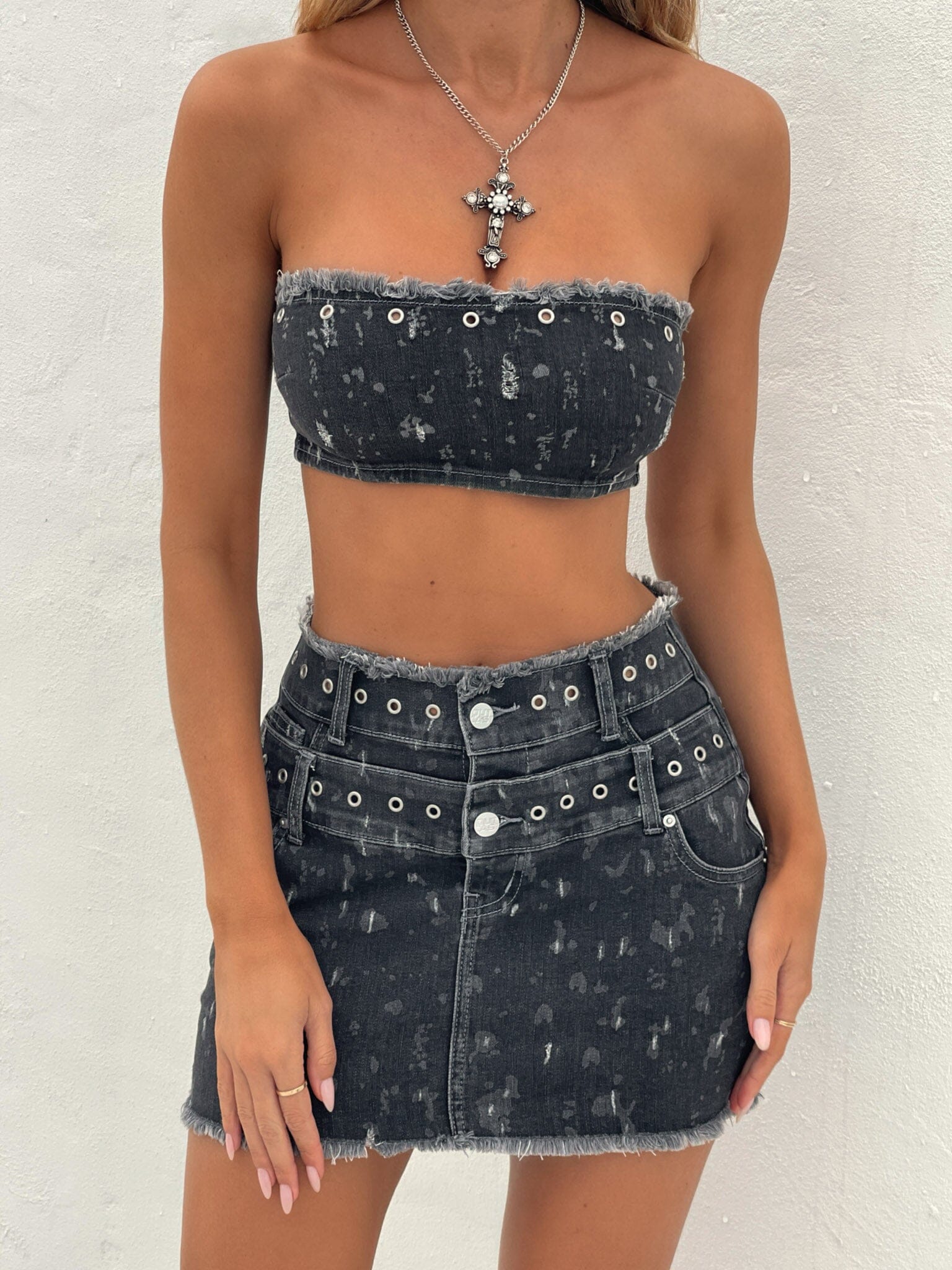 Starlynn Mini Skirt Black Wash