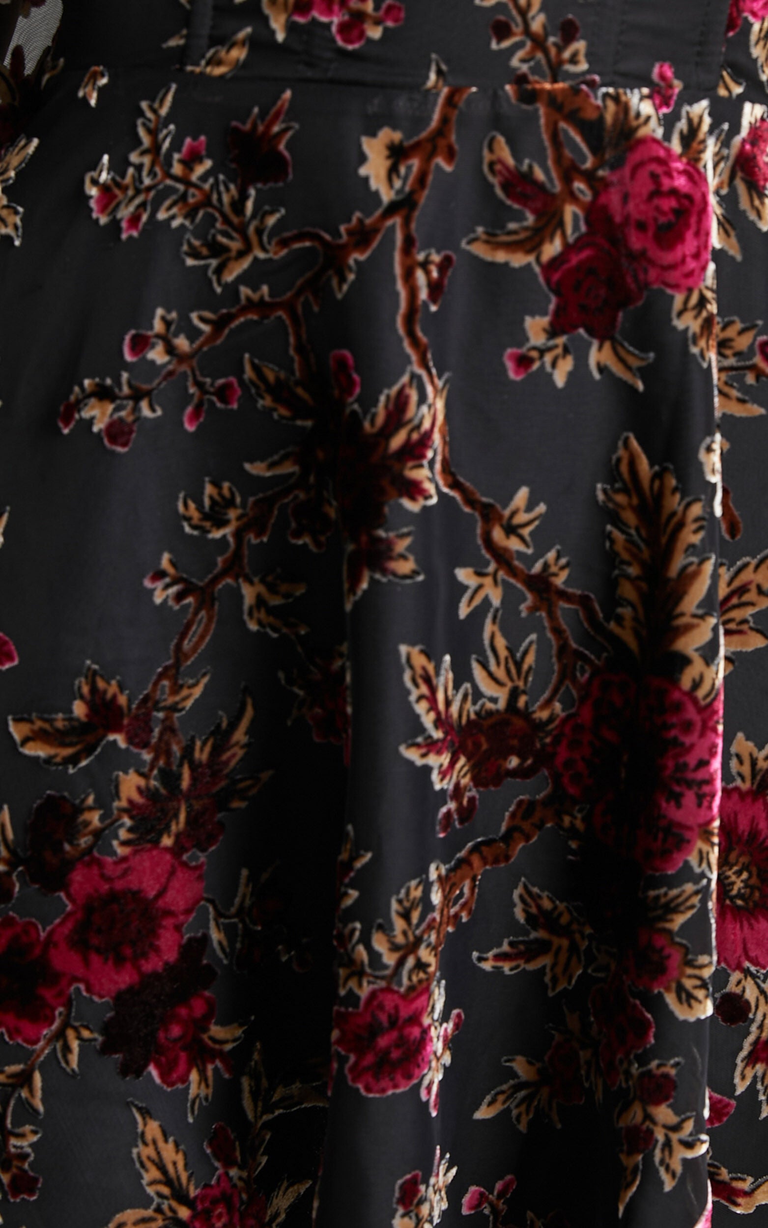 Jessell Mini Dress - Long Sleeve Cowl Corset Dress in Black Floral