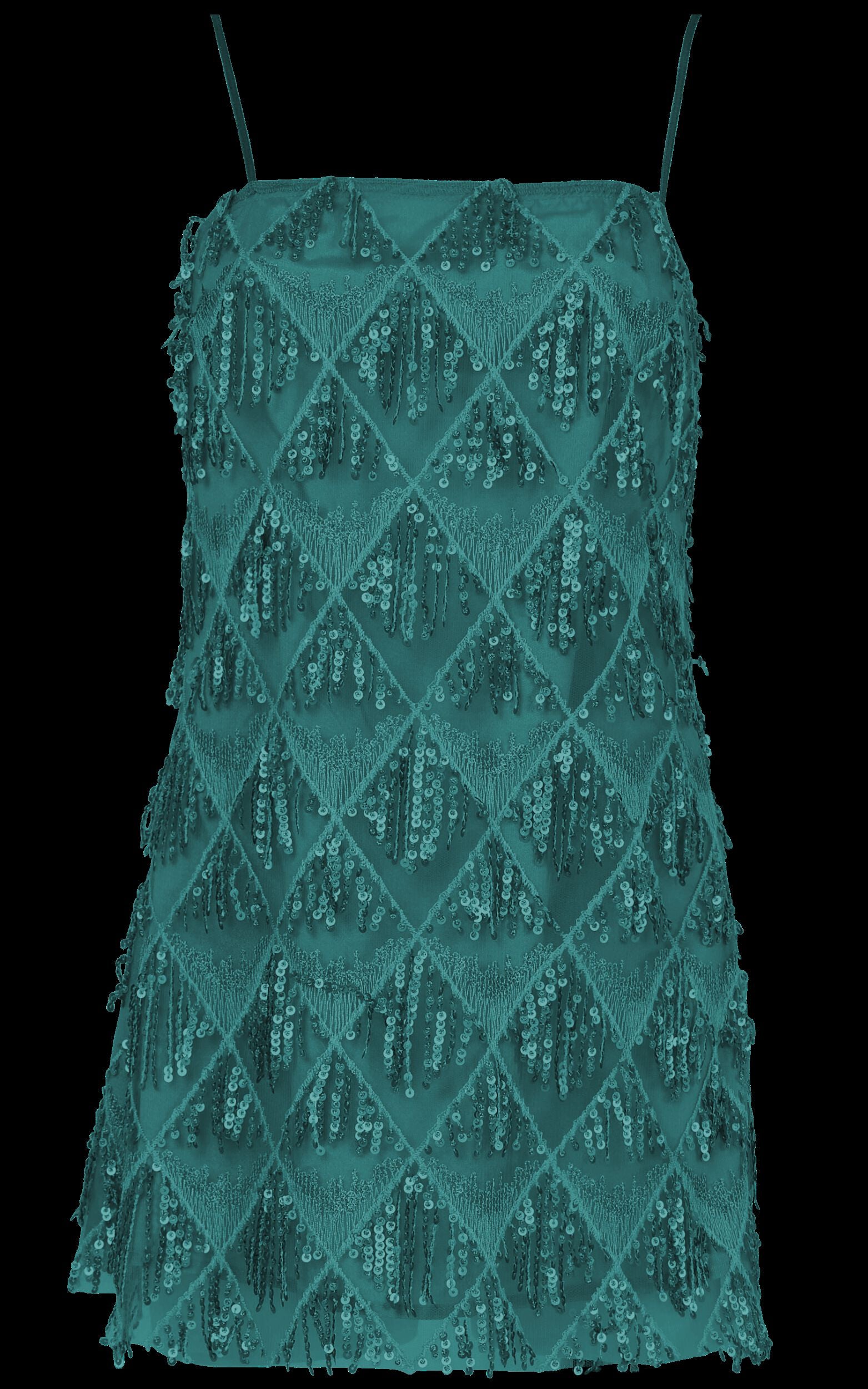Shook Mini Dress - Cami Sequin Fringe Dress in Emerald Sequin