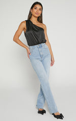 Bridie Bodysuit - One Shoulder Bodysuit in Black