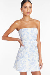 Striking Elegance Mini Dress Blue