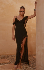 Runaway The Label - Vacanza Midi Dress in Black