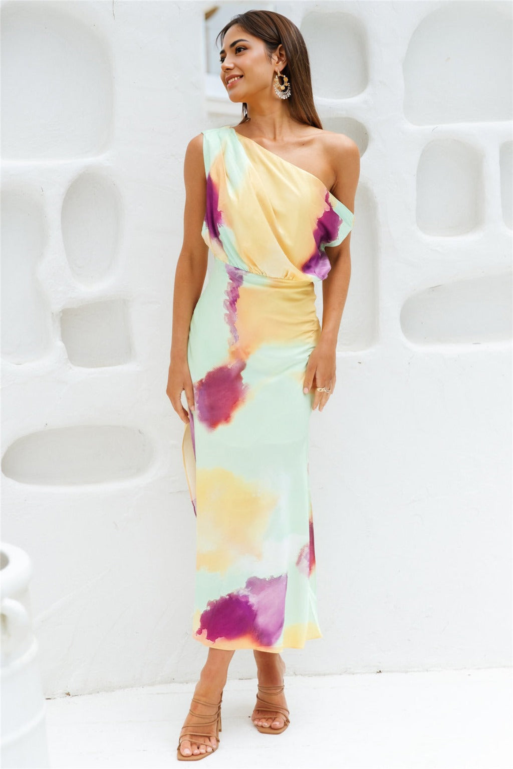 Talk To Me Midi Dress Multi