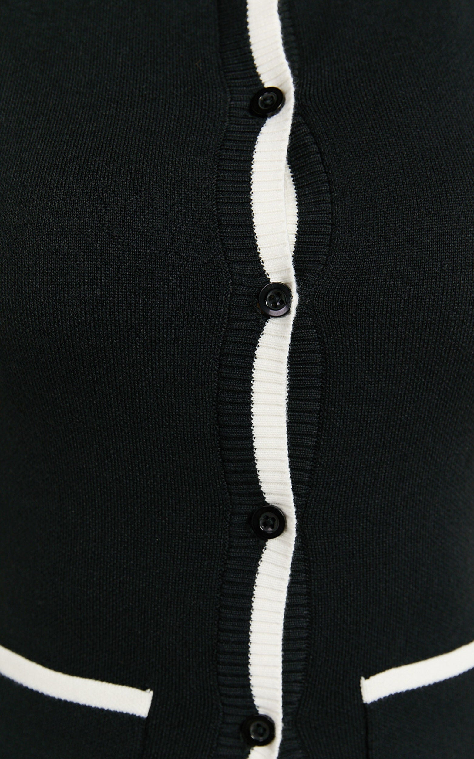 Callie Top - Longline Recycled Knitted Vest in Black/White