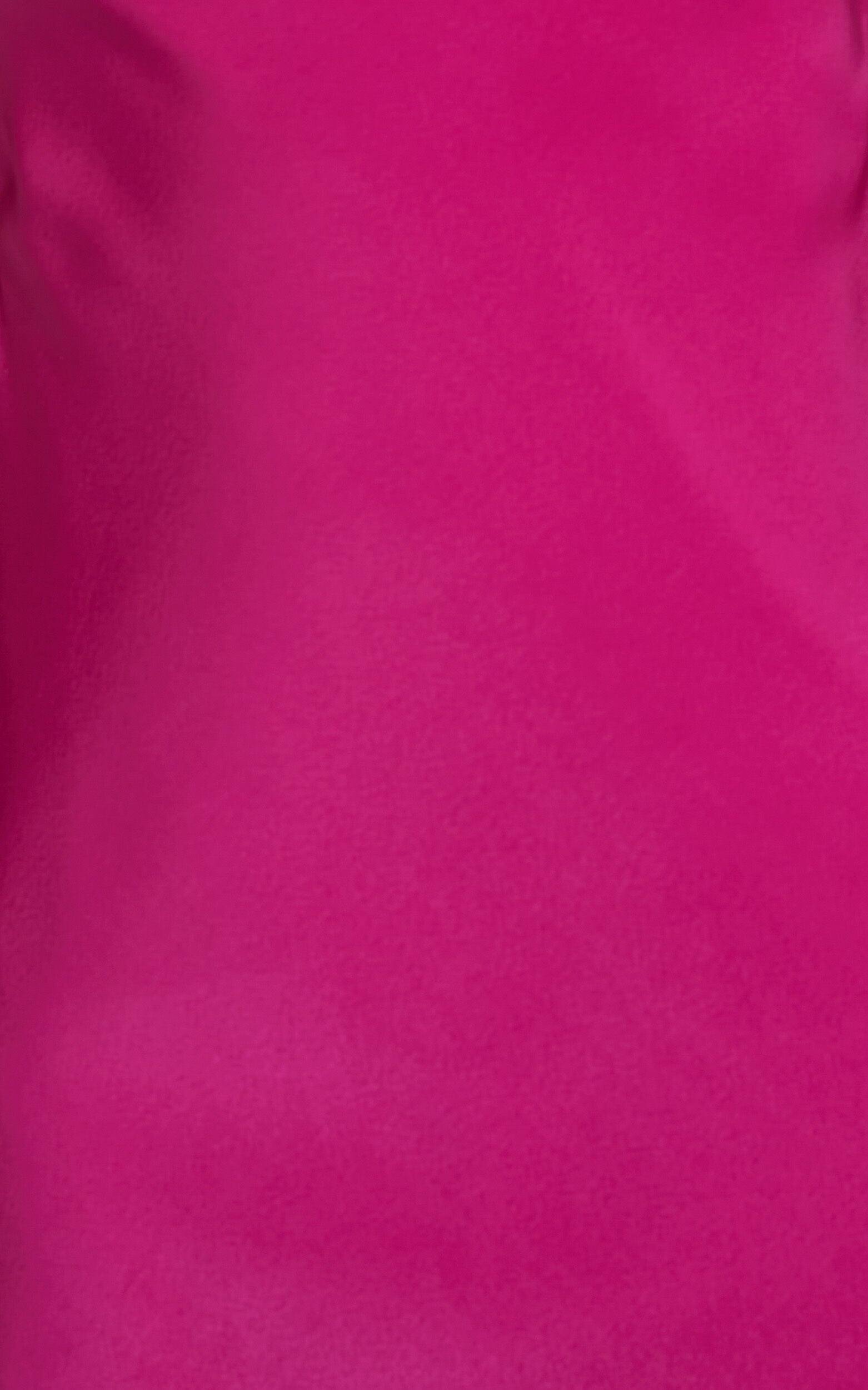 Elliott Mini Dress - Strapless Cowl Back Dress in Fuchsia
