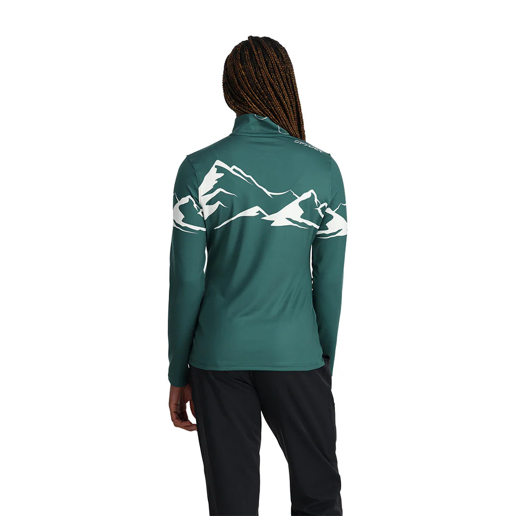 Womens Figure 8 Half Zip - Cypress Green