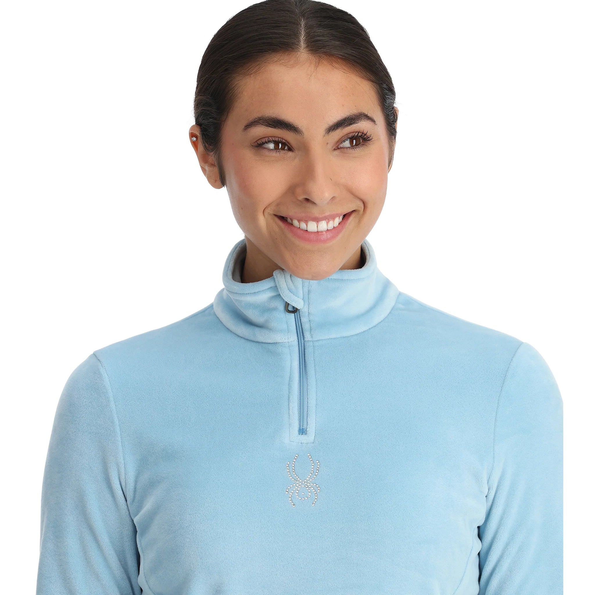 Womens Shimmer Bug Half Zip - Blue Drift