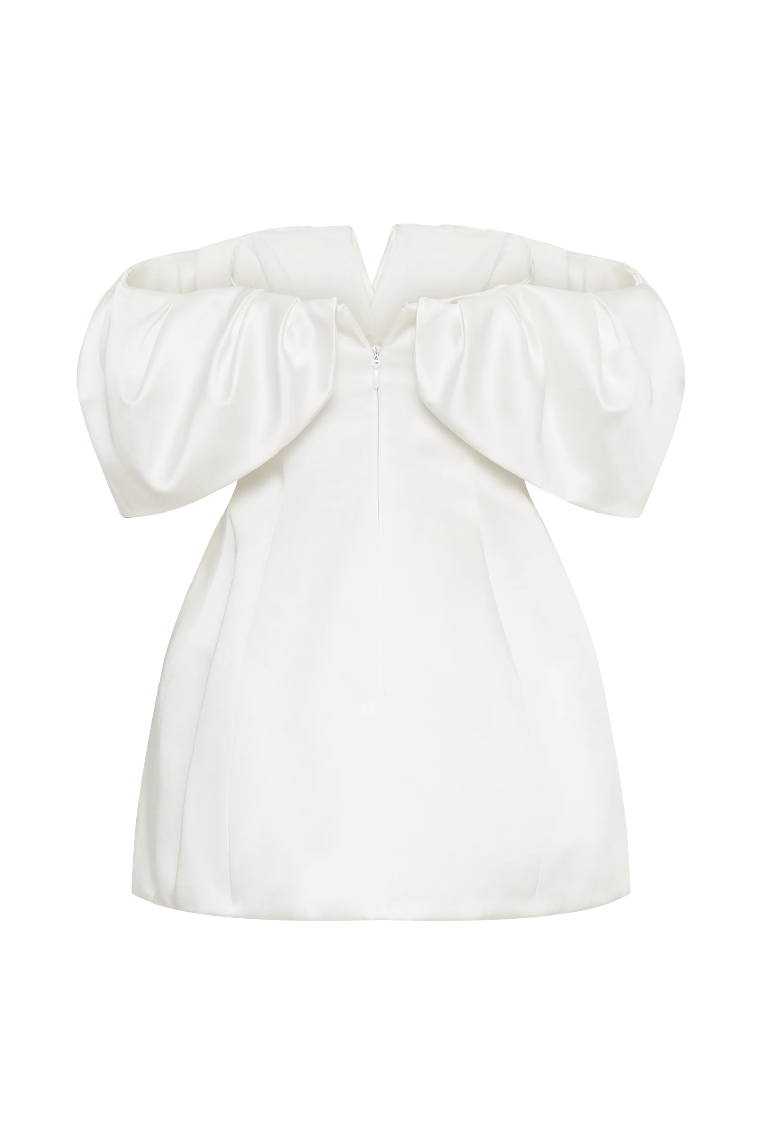 Portia Off Shoulder Satin Corset Dress - White