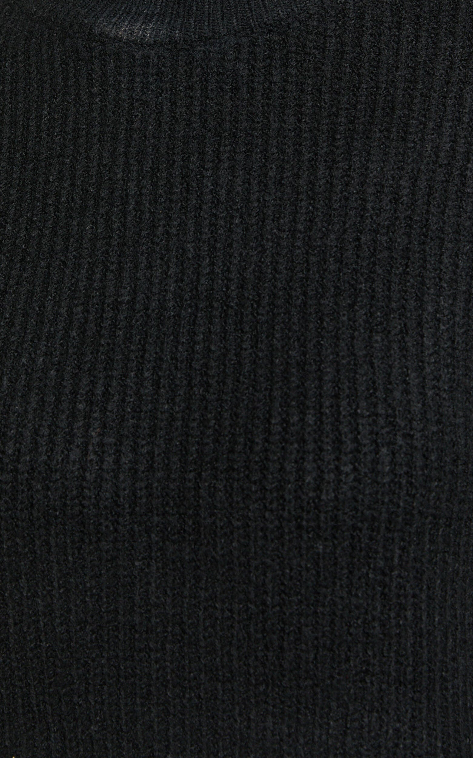 Tianna Mini Dress - Knitted Side Split Jumper Dress in Black