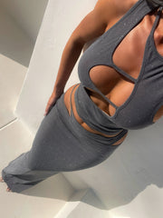 Ardell Maxi Skirt Silver