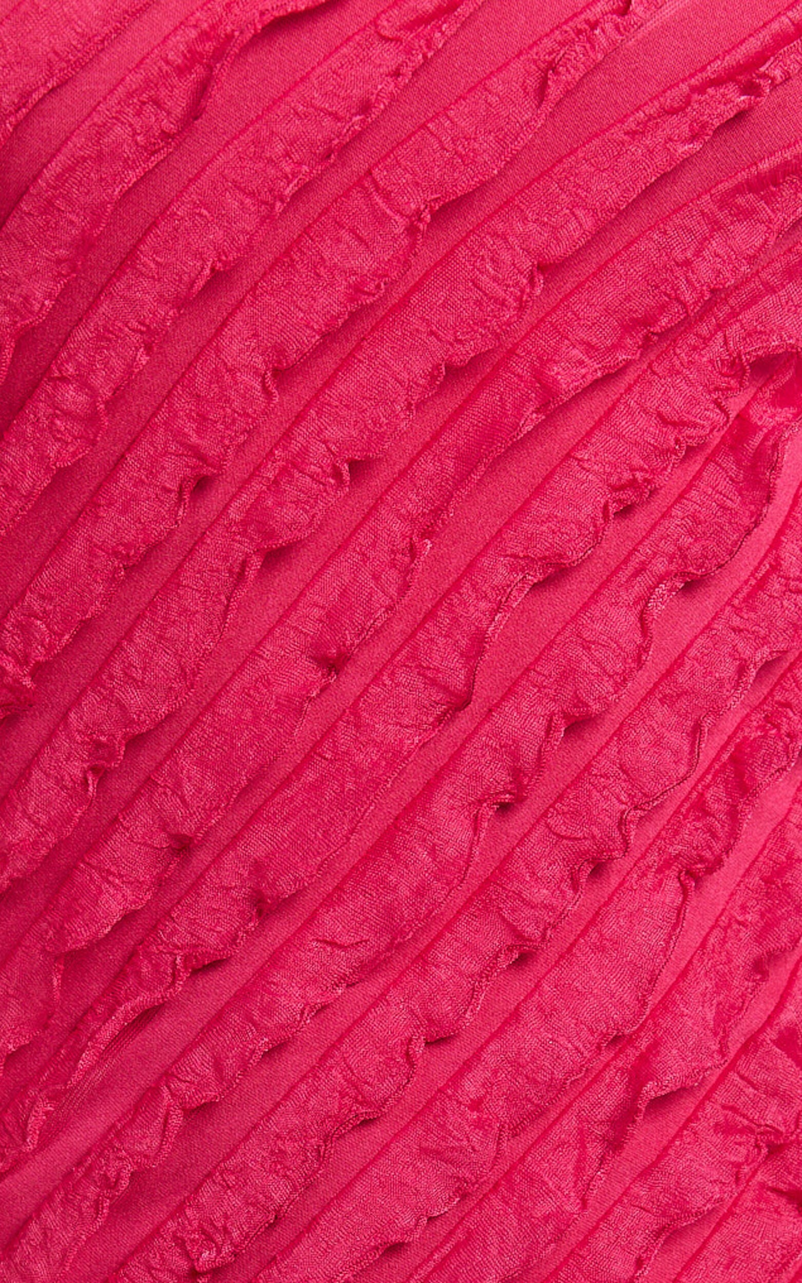 Lilibeth Midi Dress - Strappy Frill Detail Slip Dress in Pink